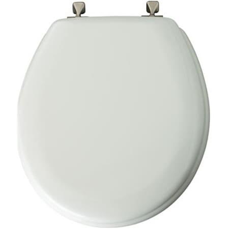 Chesterfield 44BN 000 White Round Wood Toilet Seat CH137418